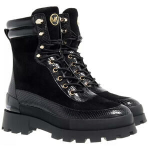 Michael Kors Womans Rowan Lace-Up Bootie Black Boots 7 M NEW